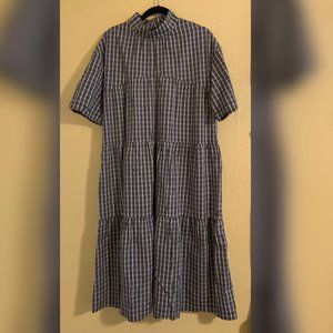 Plaid Tiered Mockneck Dress - Everlane